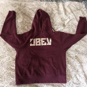 Burgundy Obey Hoodie